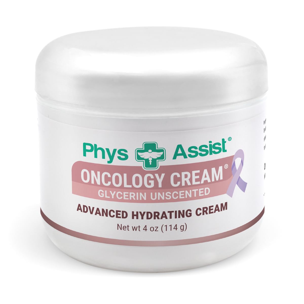 PhysAssist Oncology Glycerin Unscented Cream 4 oz + Peppermint Lip Balm