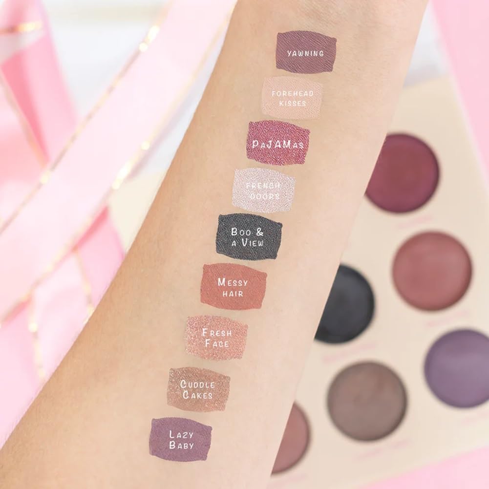 Beauty Bakerie Cosmetics Highly Pigmented Eye Shadow Makeup Palette, Sparkly/Glitter/Shimmer/Metallic/Matte Eyeshadow Look, Vegan, Cruelty-Free, Paraben-Free, 9 Shades, Hella Scoops
