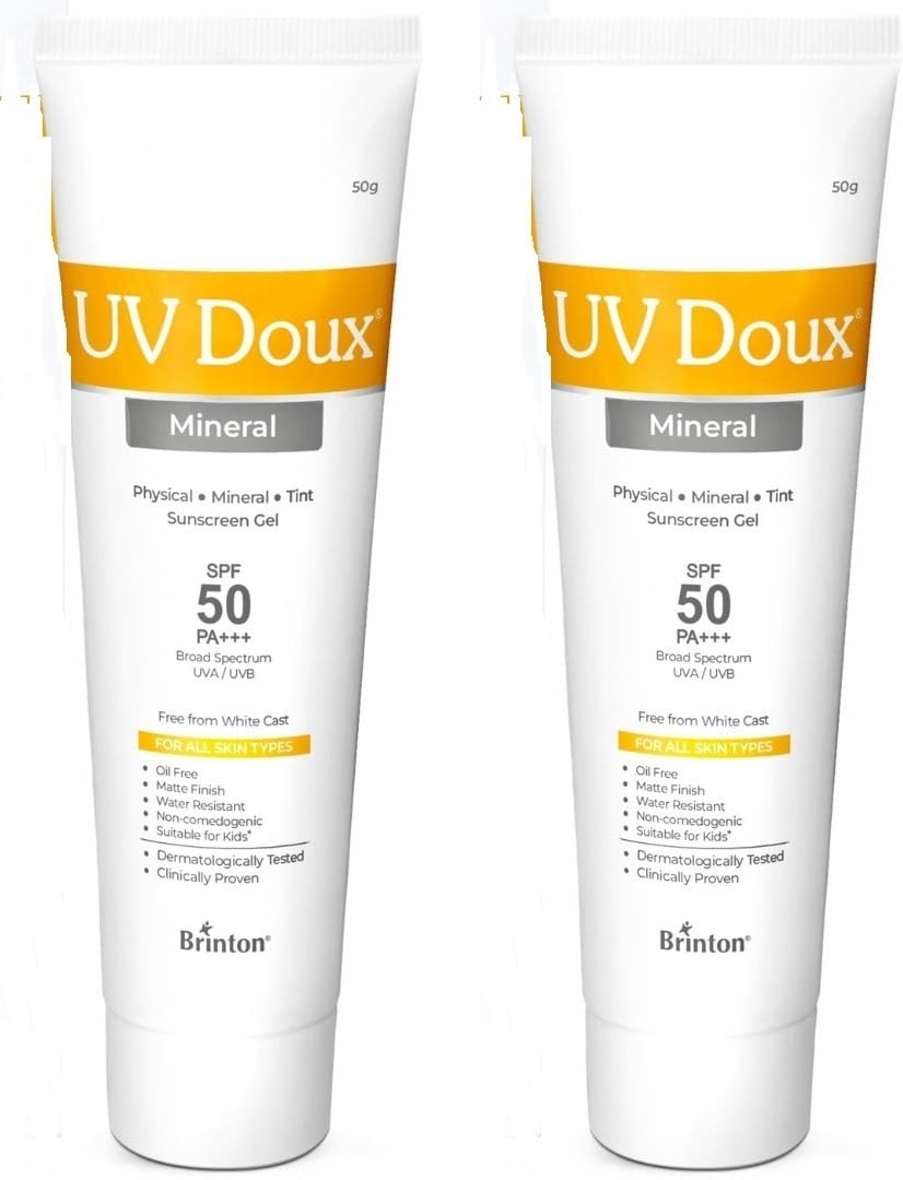 Mineral Sunscreen SPF 50 - Tinted, Oil-Free & Water Resistant | Zinc & Iron Oxide for Sensitive Skin | 1.7oz Pack of 2