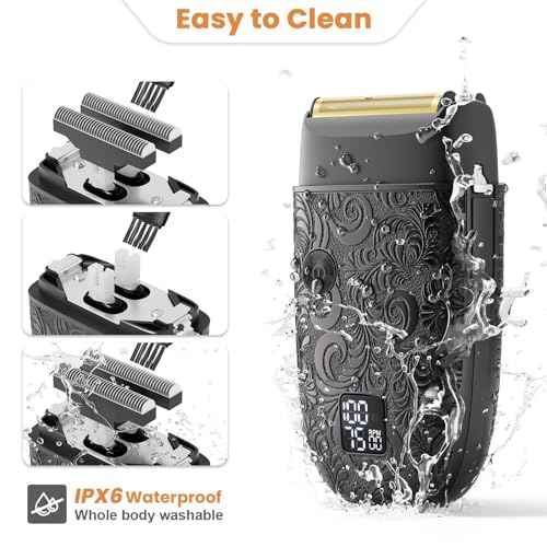 Bestauty Electric Foil Shaver for Men, Travel Razor with Enhanced Triple Head [Ultra-Close Shave], Wet & Dry Beard Shaver, Rechargeable and Cordless Bald Head Shaver, Gifts for Men Father's Day Gift