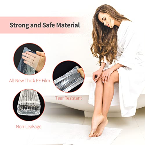 Liners Hand or Foot Disposable Thermal Heated Mitt Liners Paraffin Bath Treatments Bags Plastic Liner Socks and Gloves for Hot Wax Therapy (100)