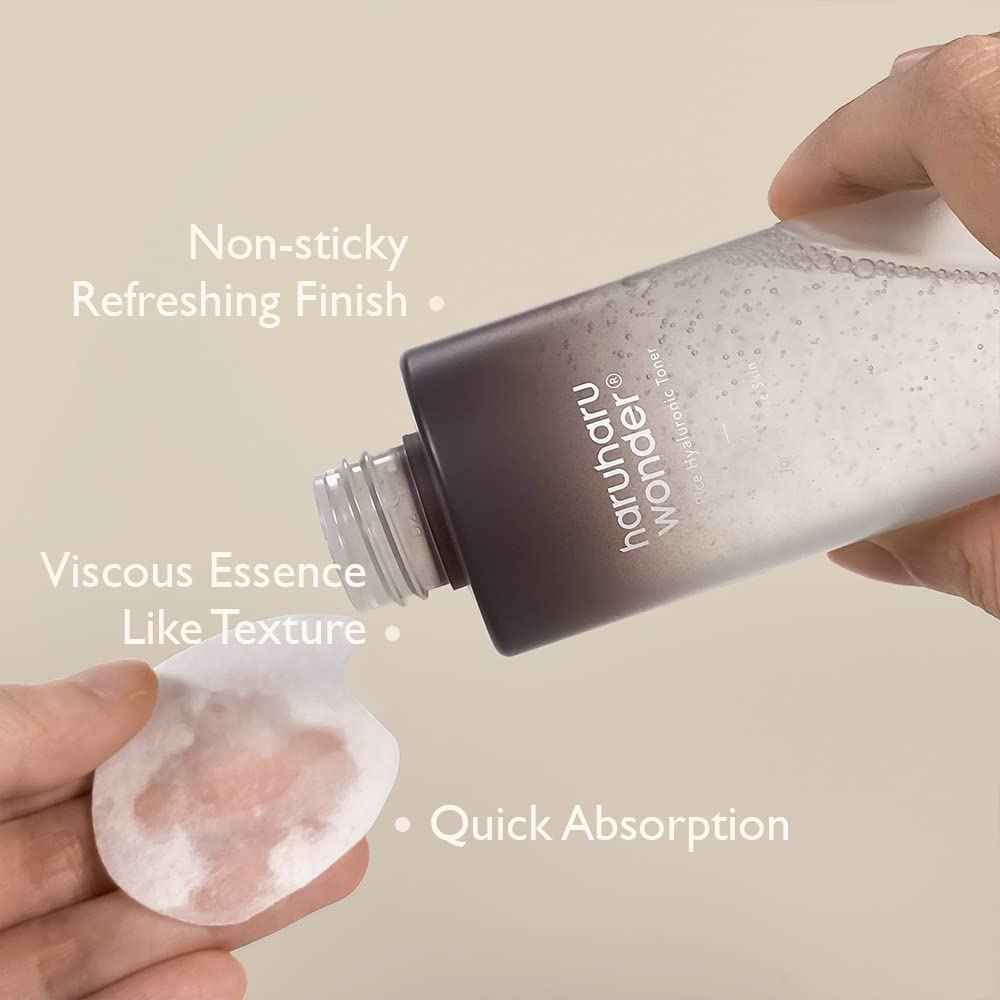 Haruharu Wonder Black Rice Hyaluronic Toner for Sensitive Skin & Triple AHA Cleansing Gel Bundle