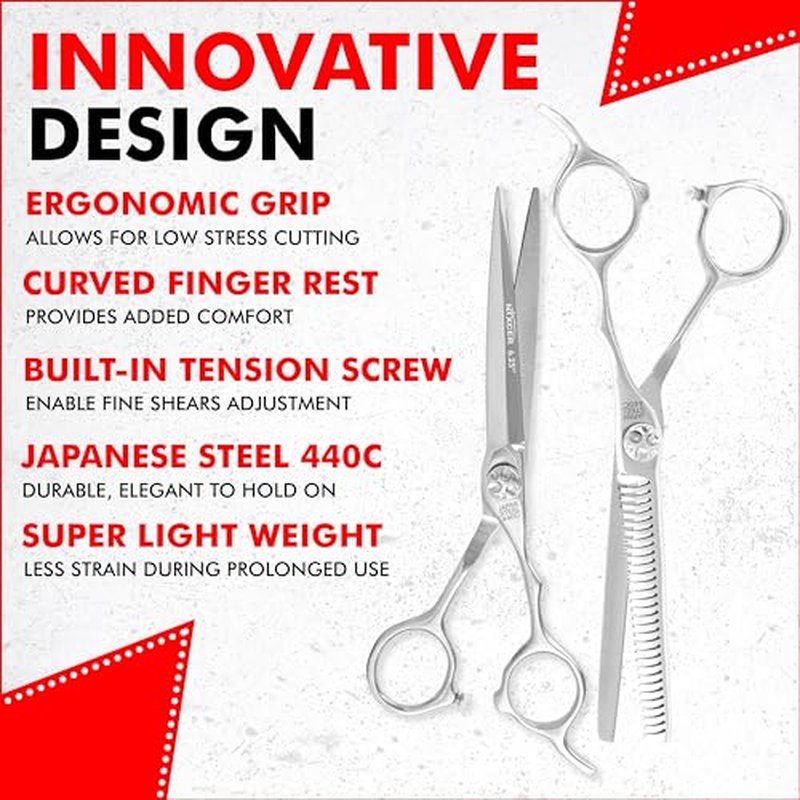 Professional Scissors - 6.25" Arc Hair Cutting Scissors 440C Japanese Steel, Featuring Long-Lasting Sharpness(Hair Cutting & Thinning Scissors)