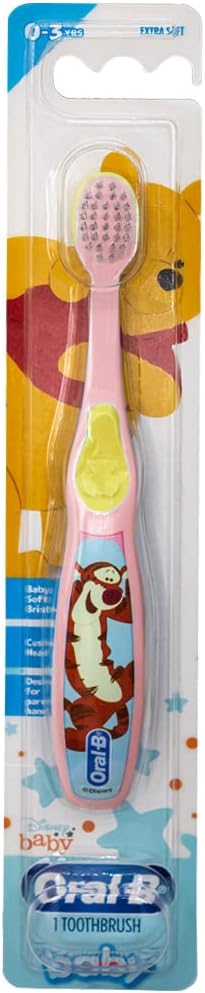 Oral-B Baby Manual Toothbrush - Extra Soft Pooh Characters for 0-3 Years | Pack of 4