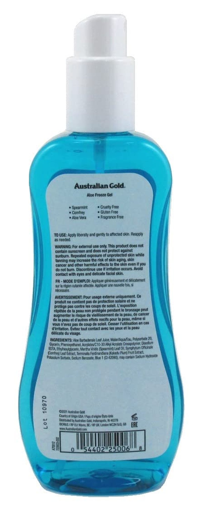 Australian Gold Aloe Freeze Spray Gel 8 Ounce (235ml) (3 Pack)