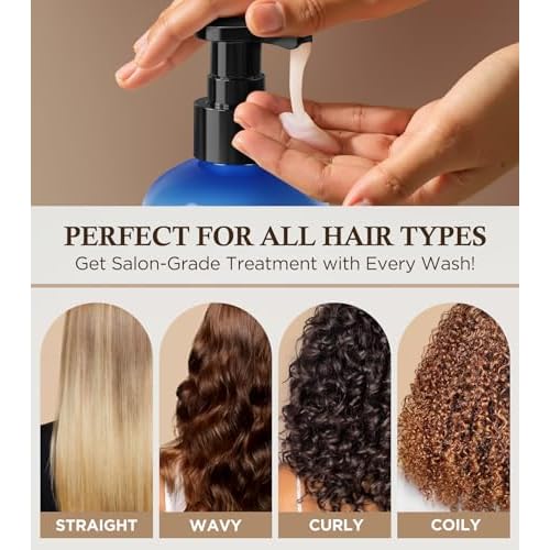 99% Pure Biotin Shampoo for 3X Thicker, Fuller Hair Growth, 80% Less Hair Loss w/Thuja Extract, Batana & Noni Fruit Oil Hair Care for Deep Nourishing,Rosemary Dandruff Treatment for Men Women,11.83oz