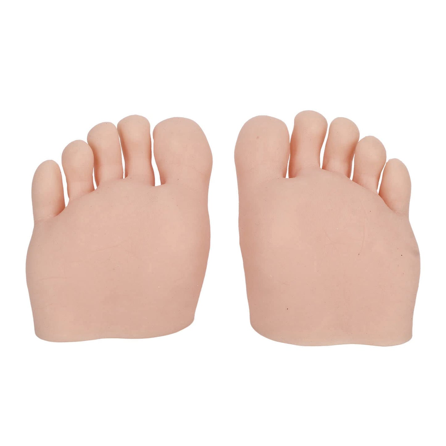 Nail Art Training Foot 1 Pair Fake Half Foot for Pedicure Practice, Soft Wear Resistance Silicone Practice Foot Pedicure Tattoo Practice Silicone Foot Model Acrylic Nails