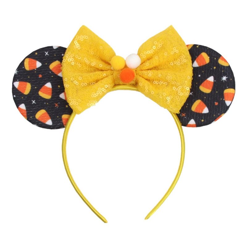 WelyHM Halloween 4pcs Sequin Pumpkin Spider Ghost Cat Ear Headband Hair Accessories for Princess Cosplay Costume Party