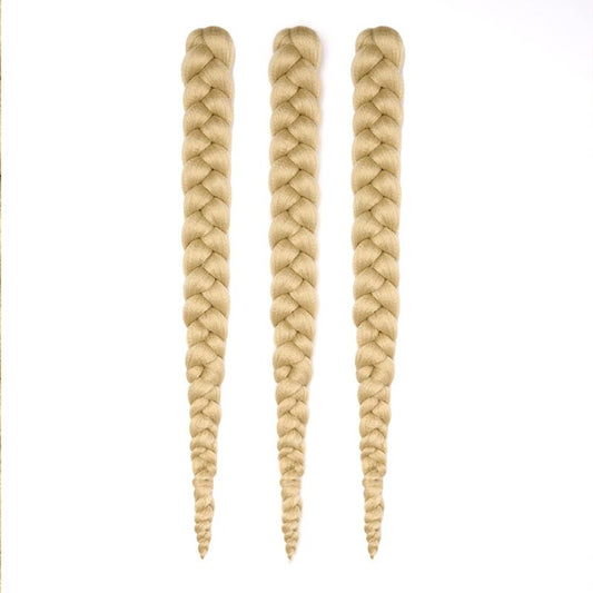Dosso Beauty 3 Pack Hypoallergenic Pre-Stretched Braiding Hair, 28 Inches, Itch-Free, Fast Drying, Hot Water Set, Light-weight-85g, Synthetic, Natural Looking color- (#2)