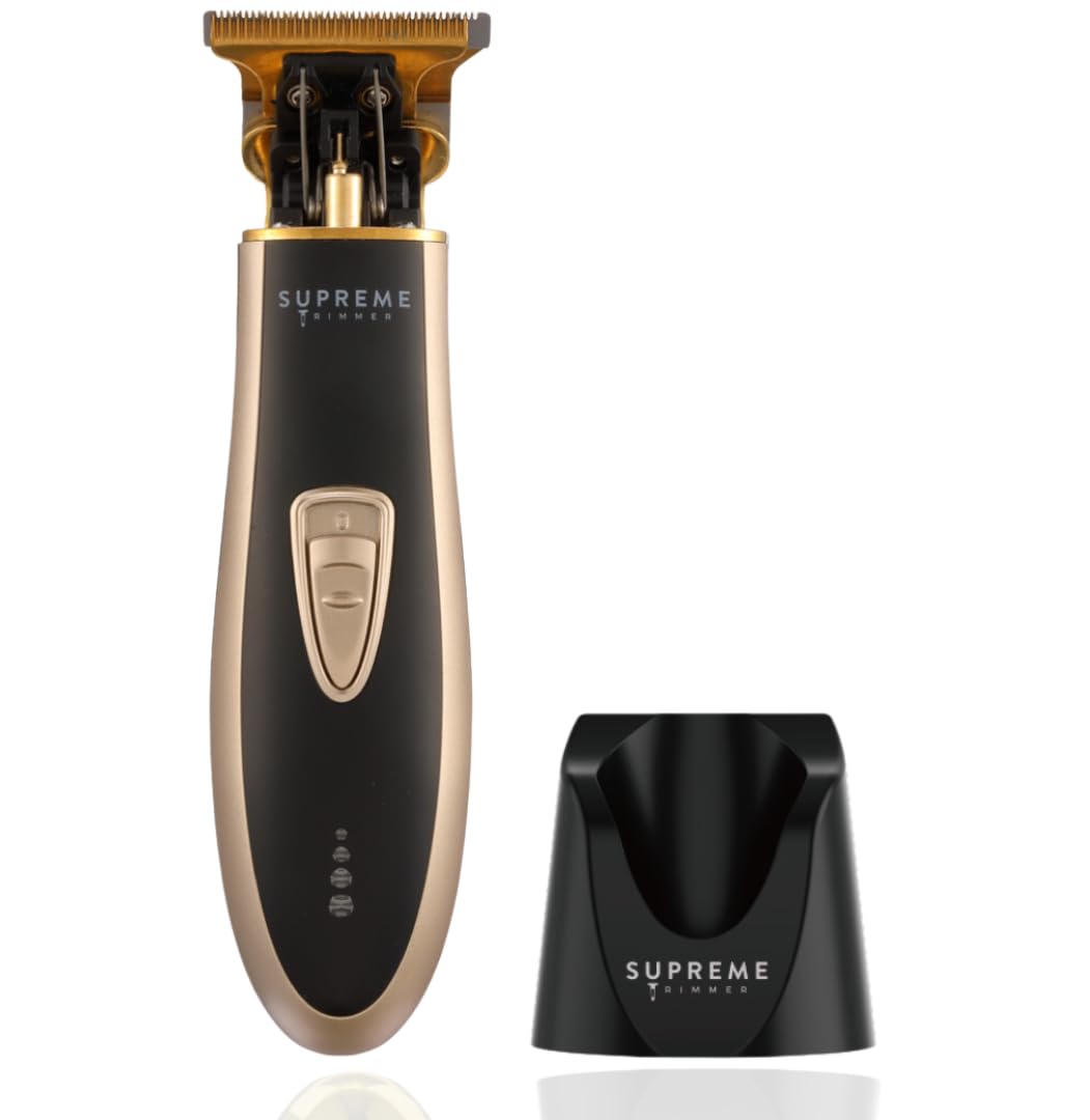 Professional Barber Trimmer - Supreme T Shaper Cordless Clippers for Sensitive Skin | 90 Min Runtime, Low Noise