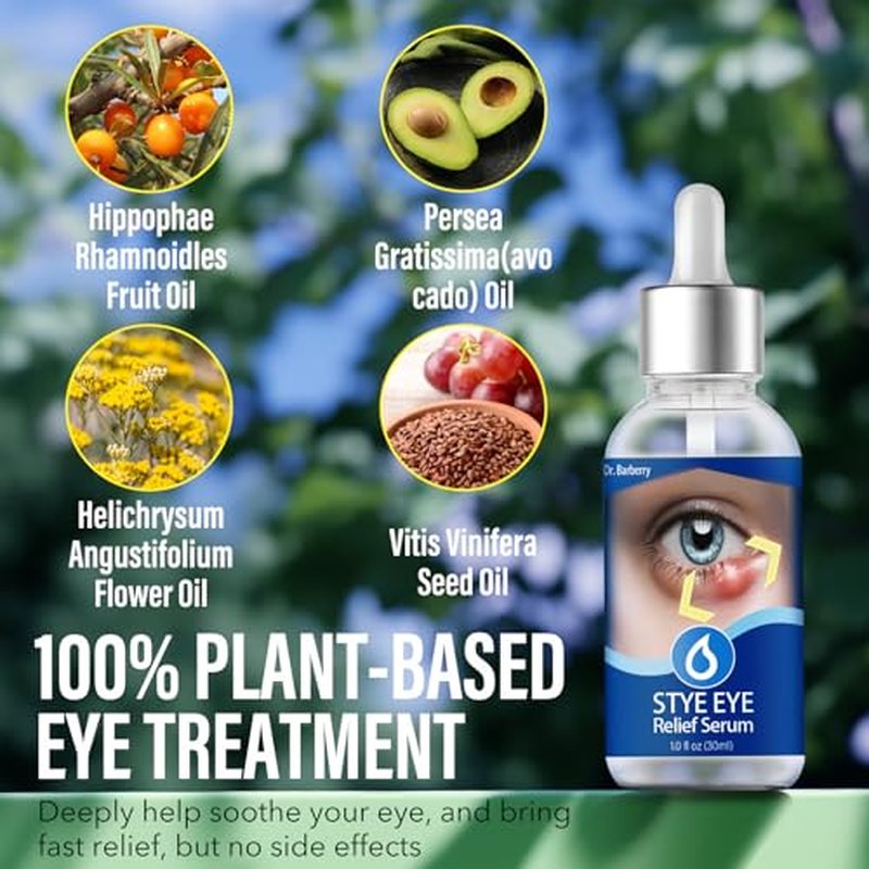 Stye Eye Treatment, Natural Stye Remover, Eye Stye Relief Serum, Premium Formula - Gentle Cleanser for Chalazion & Blepharitis (1 Fl Oz (Pack of 1))