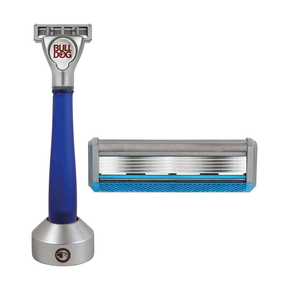 Men's Sensitive Skin Razor - Eco-Friendly Recycled Glass Handle with Stand | Grooming Essentials