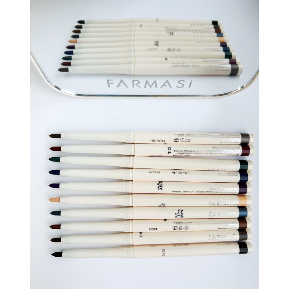 FARMASi Waterproof Eyeliner Pencil, Long Lasting, Smudge Proof, Mechanical Eye Pencil for Eye Makeup, Smooth Application, 0.04 oz, 01 Black