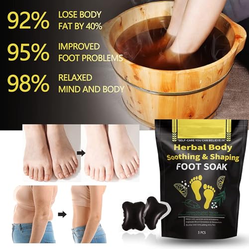 25Pcs Herbal Detox Cleansing Foot Soak Beads, Herbal Detox and Shaping Foot soak Beads Body Detox Foot Soak Natural Herbal Foot Massage Beads, Relaxing and Soothing Experience for Men and Women