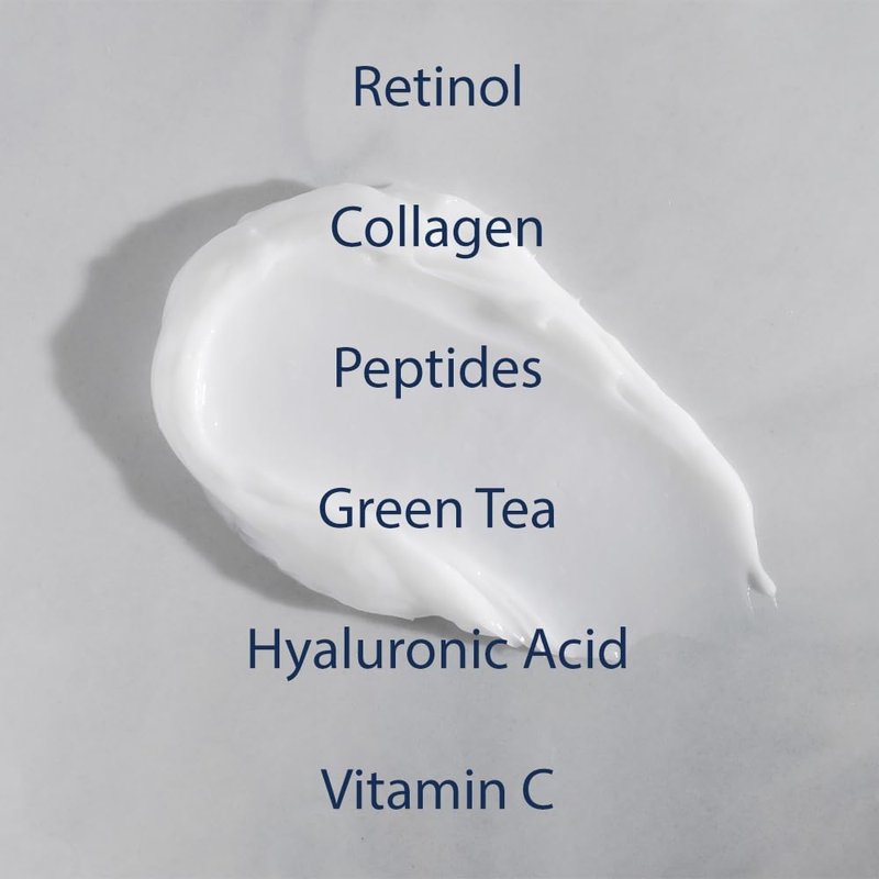 Retinoid Cream - 4.25% Retinol Night Moisturizer for Face & Neck with Collagen, Peptides & Hyaluronic Acid - Anti Aging Wrinkle Cream, Improves Skin Tone & Texture, 3.4 oz