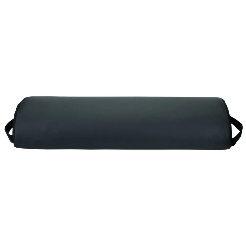 ForPro Premium Jumbo Half-Round Bolster Pillow for Massage and Yoga, Oil and Stain-Resistant, 9”W x 4.5" H x 26”L, Black