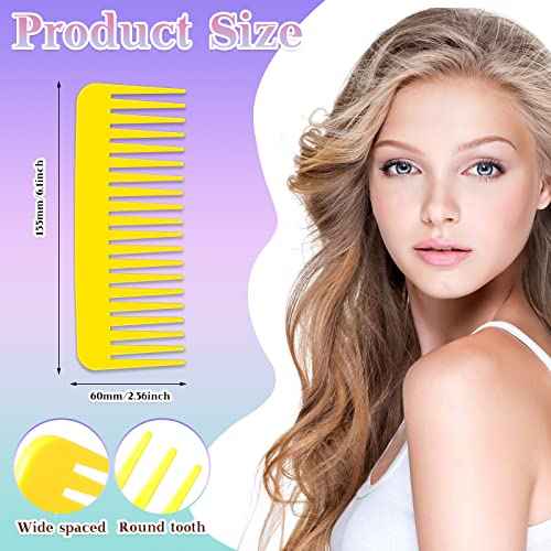Meanplan 42 Pcs Wide Tooth Large Hair Detangling Comb for Curly Long Hair Dry Wet No Handle Detangler Styling Shampoo Comb for Women Men Kids Christmas Charity Operation Gifts