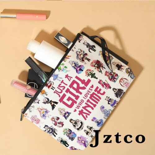 Jztco Kawaii Cosmetic Bag - Manga Toiletry Bag with Funny Design, Perfect for Anime Lovers, Graduation, Nurse Day, Birthday Gifts for Women, Teens, Girls, Best Friend, Niece