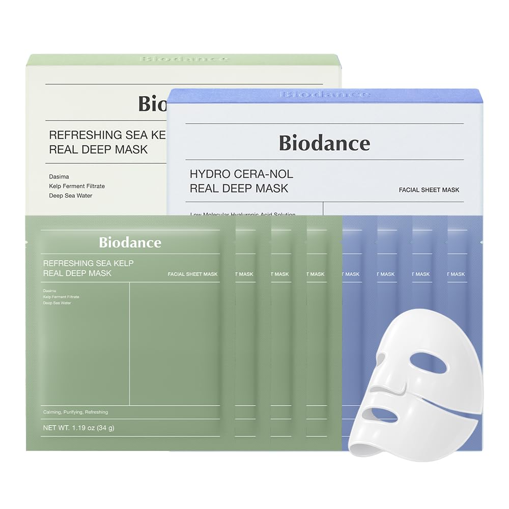 Repair Calming Mask Duo Set - Hydrating Ceramide & Sea Kelp Face Mask for Sensitive Skin | Korean Skin Care