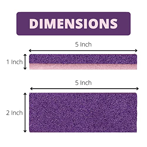 Love Natural Pumice Stone for Feet - Ultimate 2-in-1 Scrubber and Professional Exfoliating Rock for Feet Hands Body Care - Pumice Stone for Dead Skin & Callus Removal (Purple)