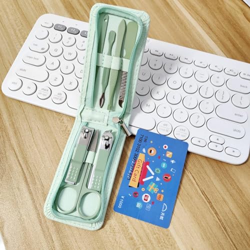 Manicure Set Nail Clippers Pedicure Kit -7 Pieces Stainless Steel Travel Nail Kit, Travel Essentials Purse Essentials Professional Grooming Kits, Manicure Kit with Zipper Portable Pack