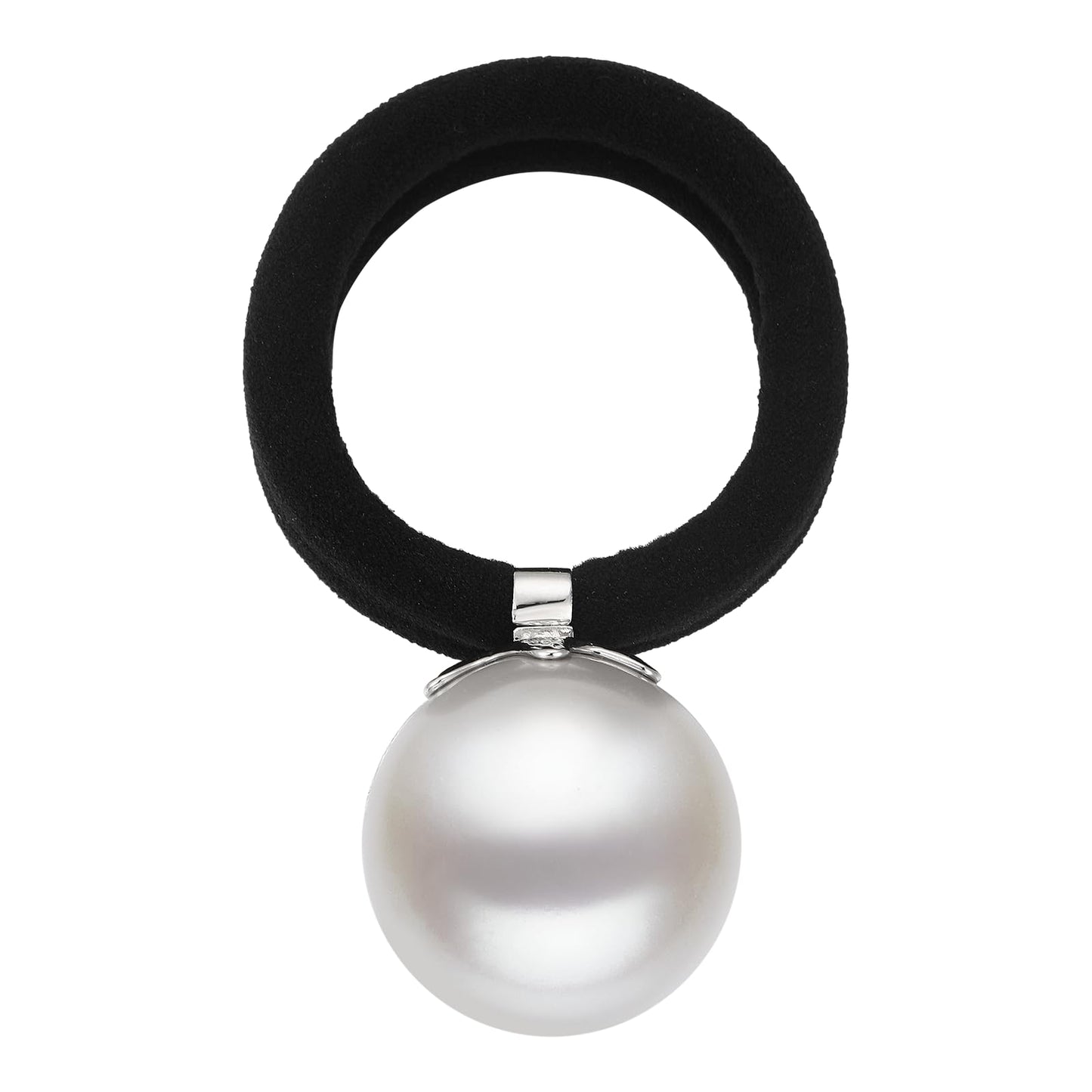 SHE'S Versailles Pearl Hair Scrunchies, Elegant French hair elastics Original Light Luxury Ponytail Holder for Thick and Thin Hair, Elegant Pearl hair ties for women (White)