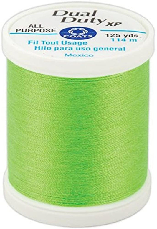 Coats Thread & Zippers Dual Duty XP General Purpose Thread, 125-Yard, Neon Green