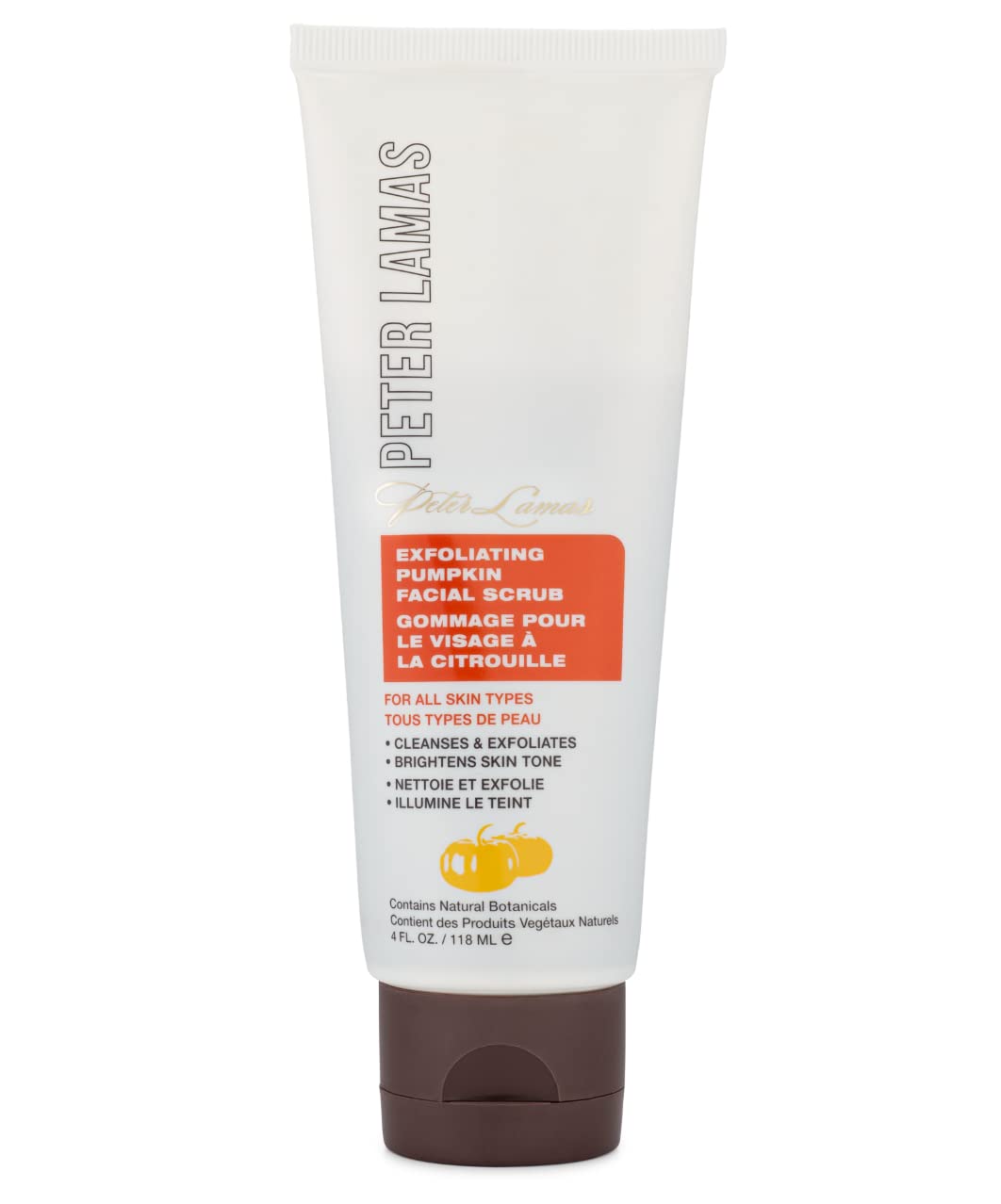 Peter Lamas Exfoliating Facial Scrub - Sensitive Skin Cleanser with Pumpkin Enzymes & Apricot Grains | Vegan & Sulfate-Free