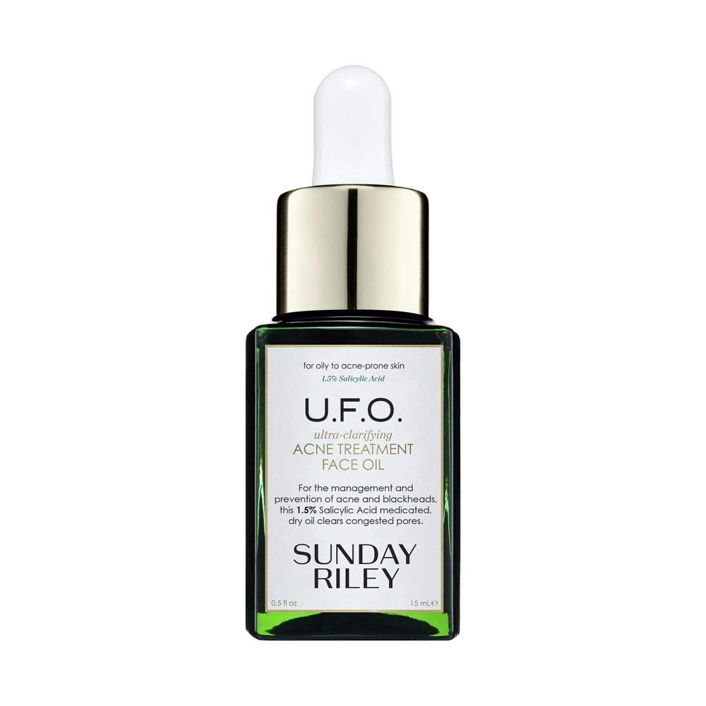 Sunday Riley U.F.O. Acne Treatment Face Oil - Salicylic Acid & Tea Tree Oil for Clear Skin