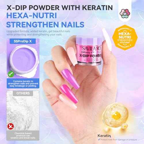 SAVILAND Dip Powder Nail Kit with Drill: 30 Colors Mermaid Dip Nails Powder Starter Kit Dip Powder Liquid Set Dip Base & Top Activator Brush Saver All-in-1 Dip Nail Kit French Nail Art Manicure Salon