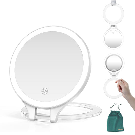 Mocado 1X/20X Magnifying Mirror with Light, Travel Makeup Mirror with Light
