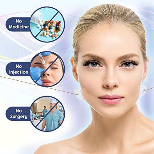 Maitys 204 Pieces Face Lift Tapes with Lifting Rope Sets 180 Pieces Face Tape Invisible Adhesive Patch Quick Band Neck and Eye Patch for Women Ladies Beauty