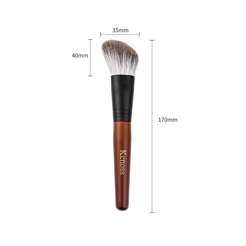 Kcnoss Contour Brush for Makeup Face Powder Brushes–Contour & Define–Perfect for Contour Powder，Blush, Bronzer, Highlighter–Even and Natural Application, Made with Natural Animal Hair Fox Bristles,