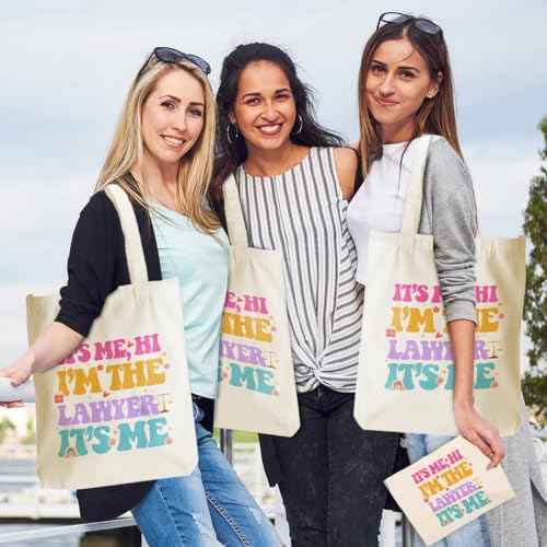 I'm the Lawyer, Lawyer Gifts, Legal Practitioner Gift£¬2PCS Makeup Cosmetic Bag Canvas Tote Bag Beach Bag for Shopping Work Office Gifts for Women Lawyer Paralegal Prosecutor Birthday Christmas