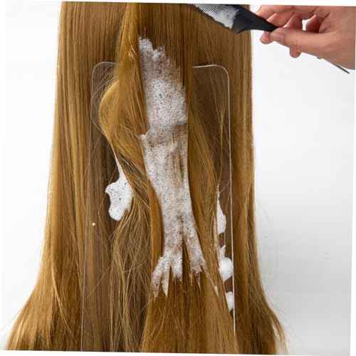 2Pcs Clear Hair Highlighting Board Dye Paddle Professional Hair Coloring Tool Highlighting Foil Board for Salon and Home Use Non Tooth Design for Easy Application