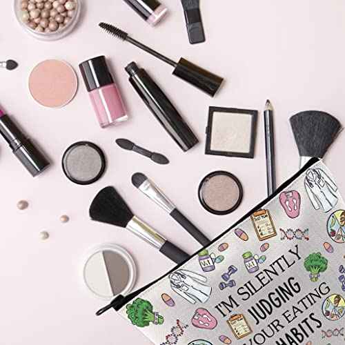 TSOTMO Dietitian Thank You Gift Medical Cosmetic Bag I'm Silently Judging Your Eating Habits Zipper Makeup Bag (JUDGING HABITS)