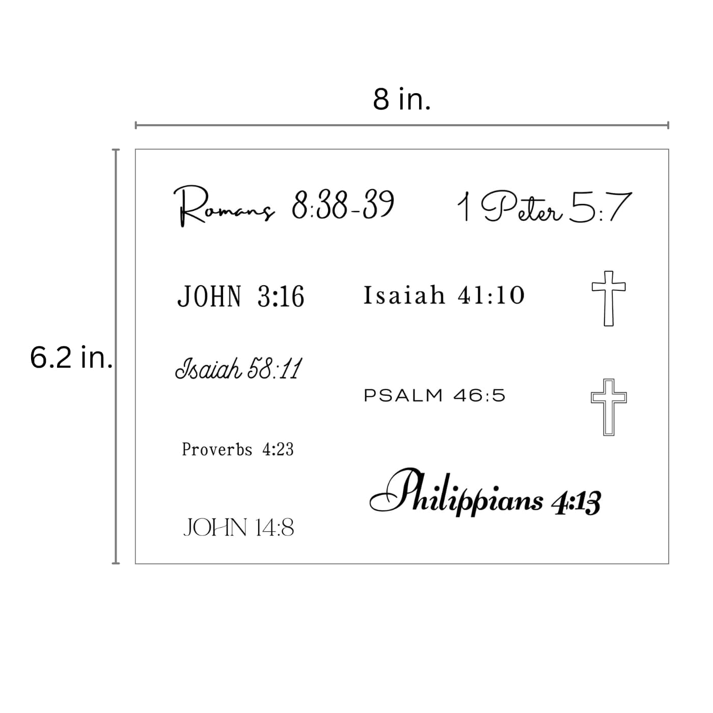 One Grace Foundations of Faith Christian Temporary Tattoos - Inspirational Scriptures Selections - Christian Motivational Bible Verse Words and Cross Tattoos