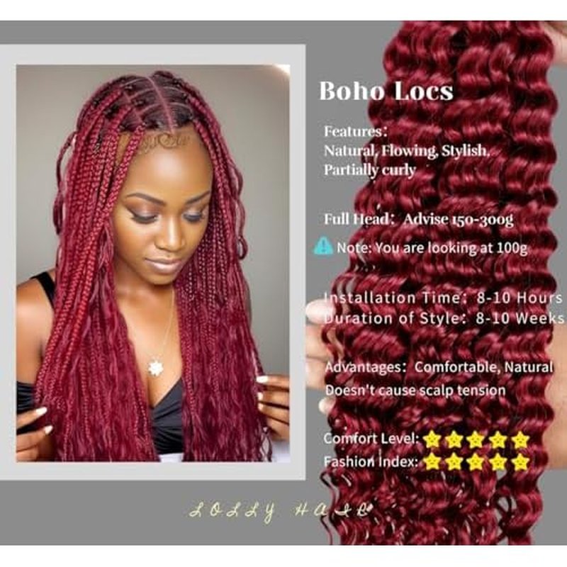 Human Braiding Hair 100g 28 Inch Deep Water Wave Bulk Human Hair for Braiding No Weft 12A Brazilian Virgin Curly Human Hair Extensions for Boho Braids Wet and Wavy 99J Red Burgundy Braiding Hair