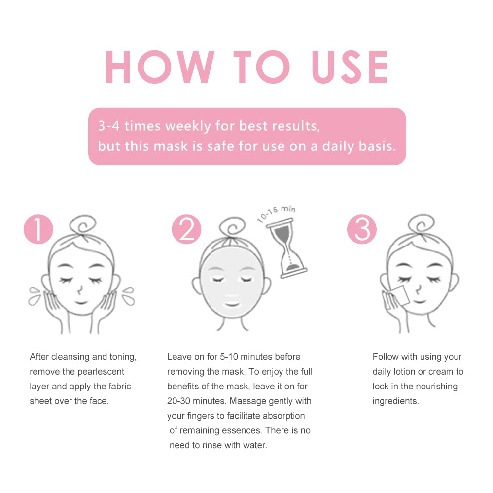 Black Pearl Brightening Facial Mask - Intense Hydration & Revitalization | 8 Combo Pack