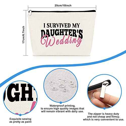 Mother Of The Bride Gift from Daughter Makeup Bag Wedding Gifts for Mother in Law Cosmetic Bag Pouch Wedding Keepsake Gift Engagement Announcement Bridal Shower Gifts for Bride's Mom