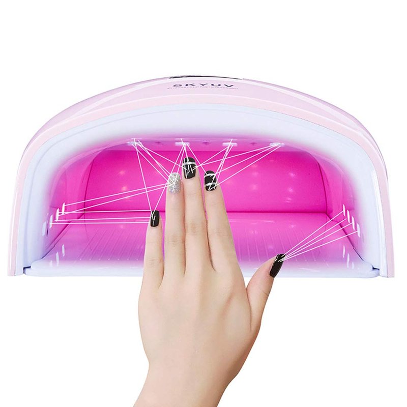 SKYUV 48W LED Nail Dryer - Gel Polish Curing Lamp with 4 Timer Settings & Auto Infrared Sensor