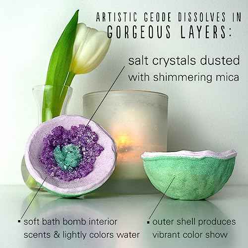 Hallu Tropical Beach Geode Bath Bomb, 85 g Each, Pack of 6