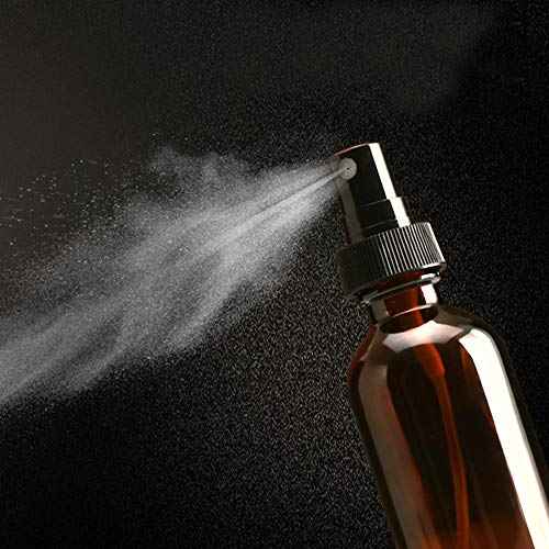 12 Pack 4 oz Amber Glass Spray Bottles 4oz Fine Mist Spray Bottle For Essential Oils, Perfumes, Alcohol, Watering Flowers, Cosmetic Spray Bottle, Refillable Liquid Containers