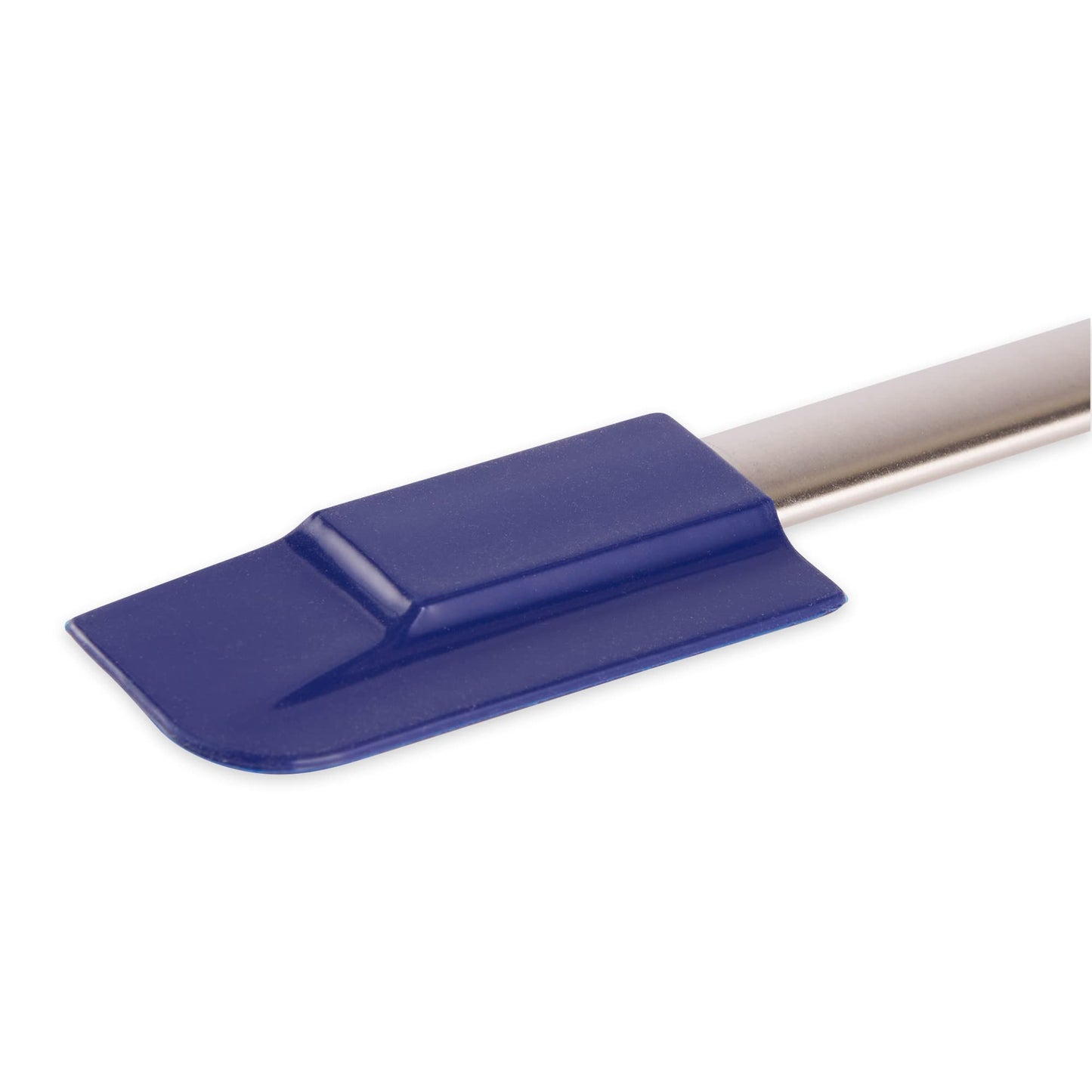 RSVP International Endurance Kitchen Tool Collection Silicone Spatula, Stainless Steel Handle, 9.5x1.4", Blue