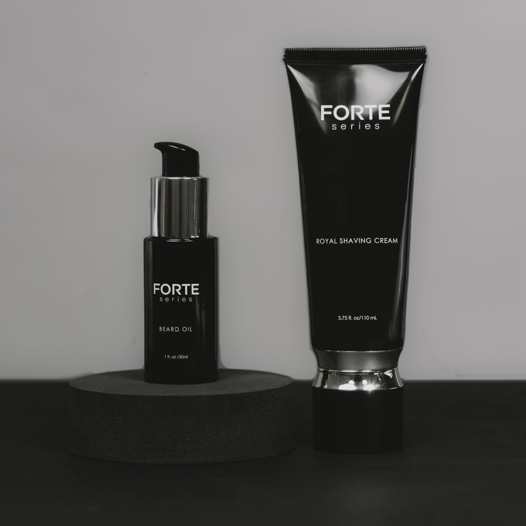 Forte Series Royal Shaving Cream, Premium Protective Barrier Cream, Non-Foaming Texture, Skin-Safe Glide, Anti-Irritating Formula, Black