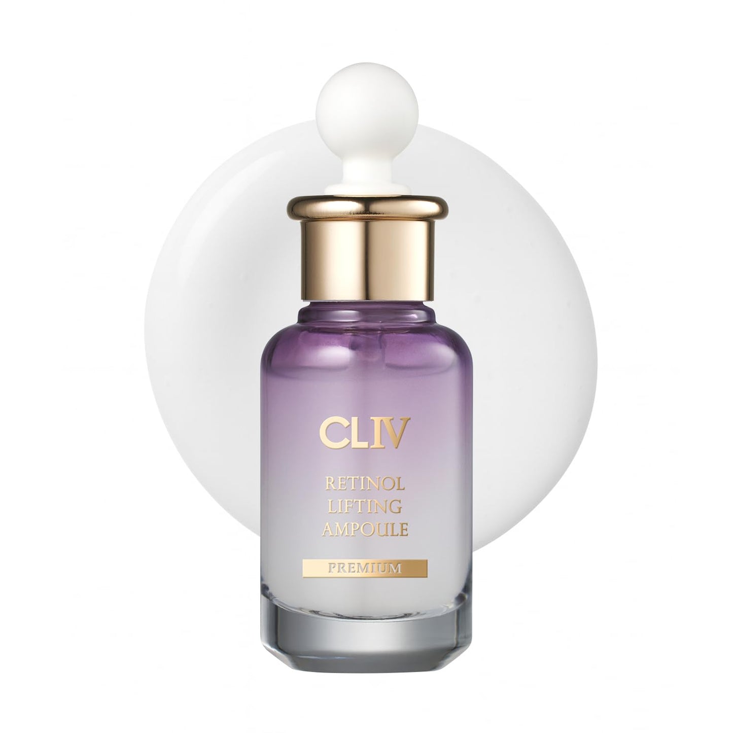 CLIV Retinol Lifting Ampoule, Korean Skincare with 85% Collagen Solution, Retinol, Peptides & Fermented Botanical Complex for Skin Texture and Moisture Support, balloon serum 1.01 fl oz