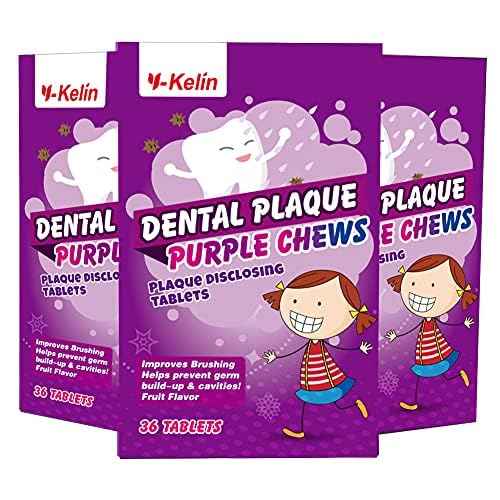 Dental Plaque Disclosing Tablets for Kids & Adults - Showing Plaque by Changing Color - Helps Teach Brushing Habits for Clean Teeth - 108Count