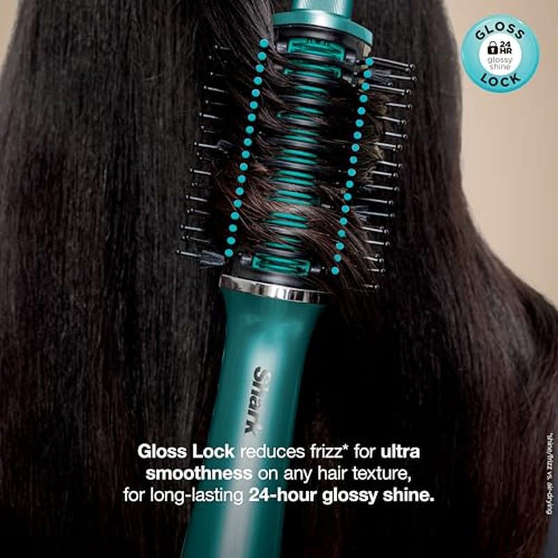 Shark Glossi 2-in-1 Hot Tool and Air Glosser, Ultra-Fast, Ultra-Glossy Blowouts at-Home, Heat-Controlled Ceramic, Curly, Coily, and Color Friendly, Jewel Teal, HT302TL