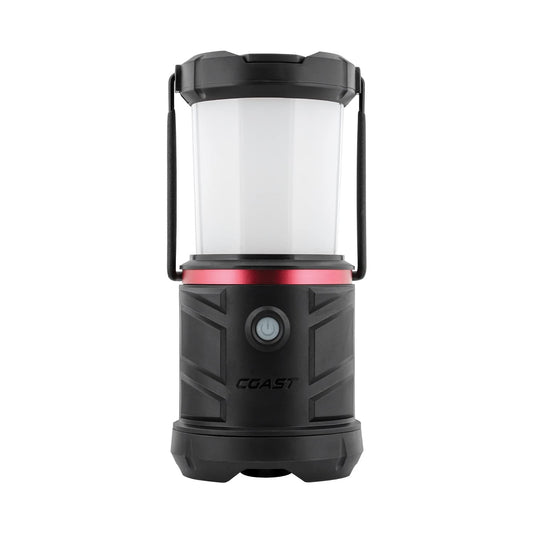 COAST EAL22 1250 Lumen Dual Color LED Emergency Light, Storm Proof, Power Bank, Durable for Outdoor & Survival - Compatible with 3 x D Batteries or ZX1010 Rechargeable Battery, Black