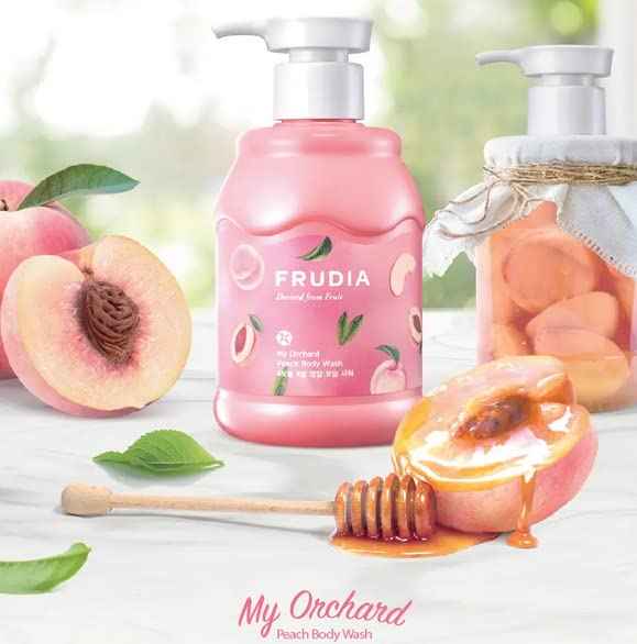 WELCOS FRUDIA My Orchard Peach Body Wash - 350ml | Nourishing and Hydrating Body Wash for Women and Men | Peach Scented Body Wash for Dry and Sensitive Skin | Korean Moisturizing Shower Gel Body Wash